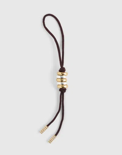 Madewell Beaded Cord Bag Charm In Brown