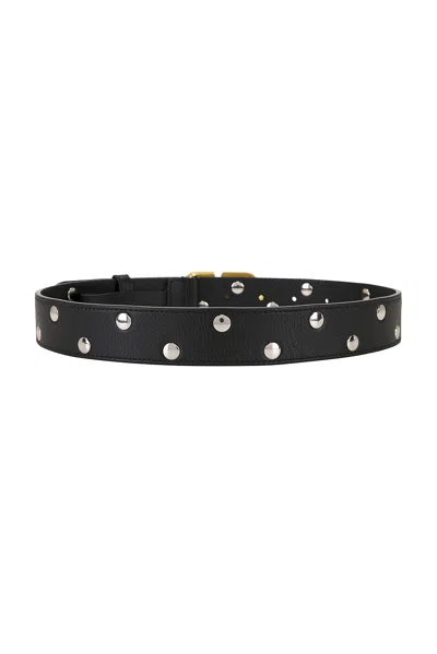 Valentino Garavani Vlogo Signature Belt In Shiny Calfskin 30 Mm Woman Black 100 In Black