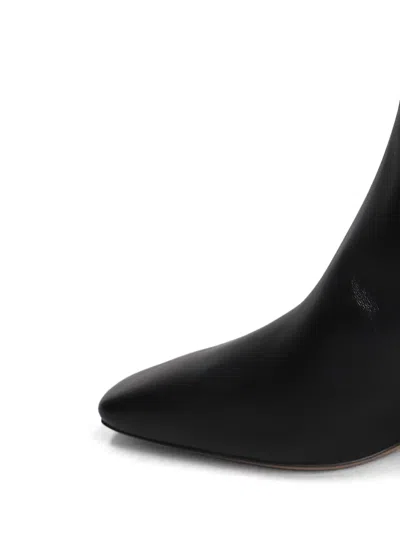 Fabio Rusconi High Heels Ankle Boots In Black Leather In Black