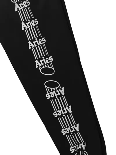 Aries Logo-print Sweatpants In Black