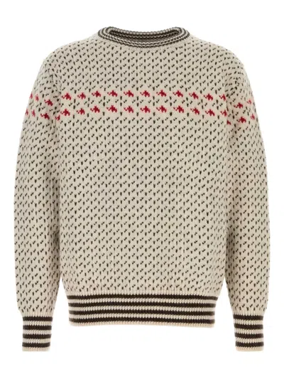 Mammut Embroidered Wool Sweater In Neutral