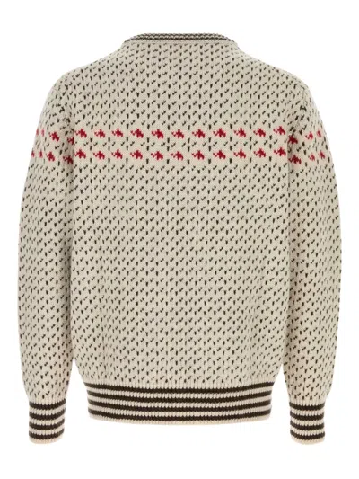 Mammut Embroidered Wool Sweater In Neutral