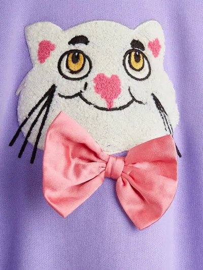 Mini Rodini Appliqué-bow Sweatshirt In Purple
