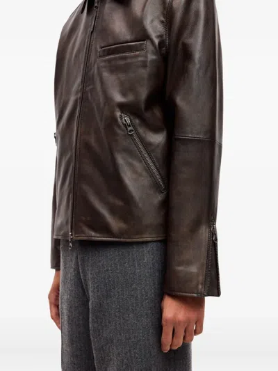 Samsoe & Samsoe Sacliff Zip Jacket In Brown