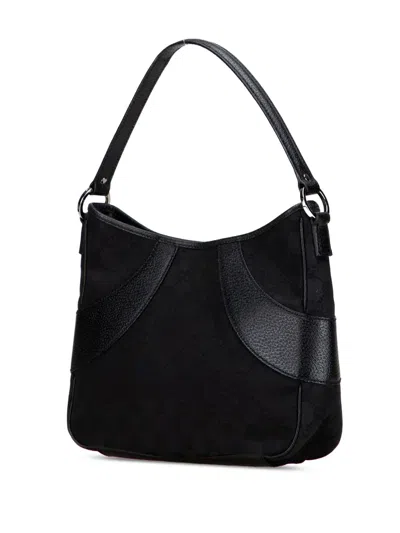 Pre-owned Gucci 2000-2015 Gg Canvas Shoulder Bag In Black