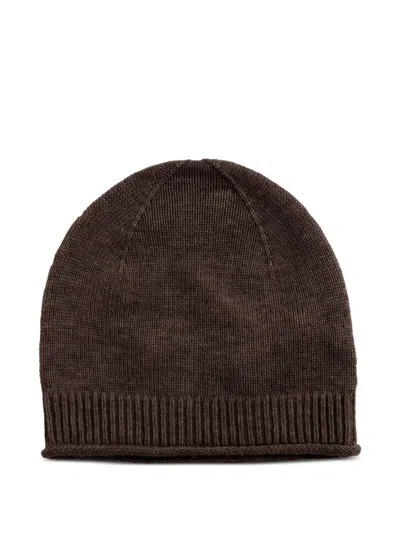 Chinti & Parker Wool-blend Beanie In Brown