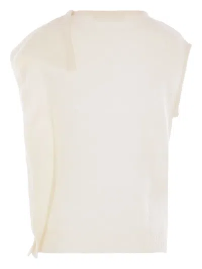 Niccolò Pasqualetti Asymmetric Draped Jumper In Neutral
