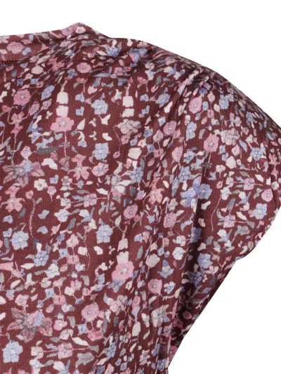 Isabel Marant Étoile Floral-print Blouse In Red