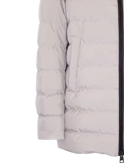 Herno Hooded Quilted Jacket In Neutral