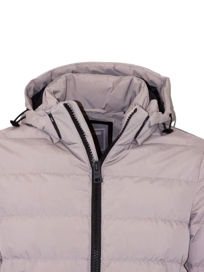 Herno Hooded Quilted Jacket In Neutral