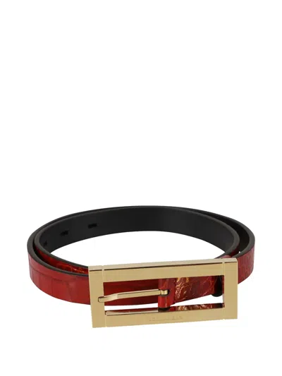 Dsquared2 Square Buckle Belt In Red