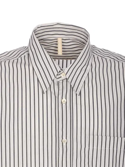 Sunflower Striped Long Sleeve Button-down Shirt In Neutral
