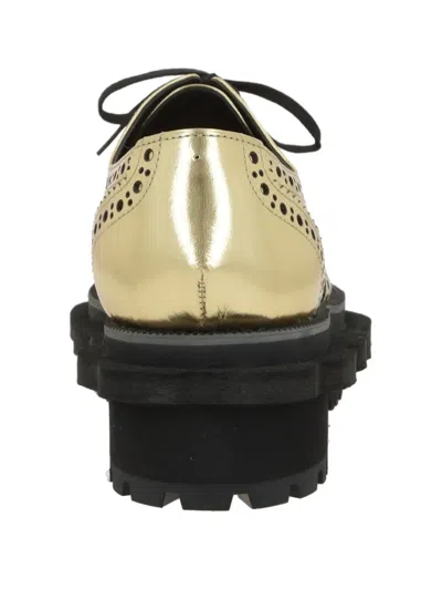 Comme Des Garçons Tao Full-brogue Platform Derby Shoe In Gold