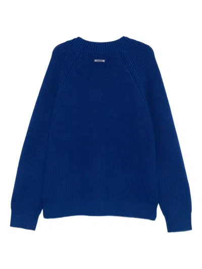 Calvin Klein V-neck Sweater In Blue