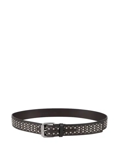 Dondup Studded Buckle Belt In Brown