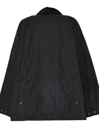 Barbour Bedale Jacket In Waxed Recycled Fabric In Black