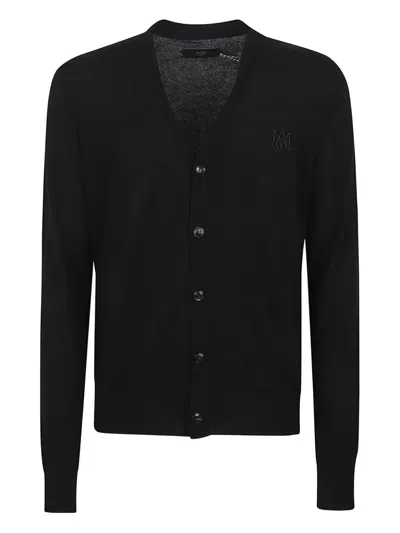 Amiri Black Cashmere Cardigan With V-neck And Button-down Front In Black