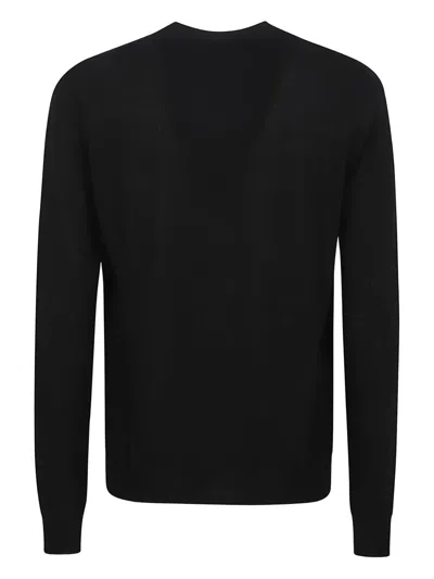 Amiri Black Cashmere Cardigan With V-neck And Button-down Front In Black