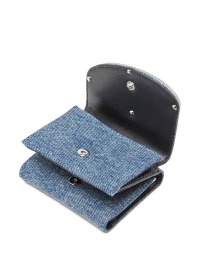 Diesel Logo-plaque Wallet In Blue