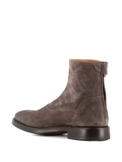 Alberto Fasciani 30mm Zip-fastening Suede Boots In Multi