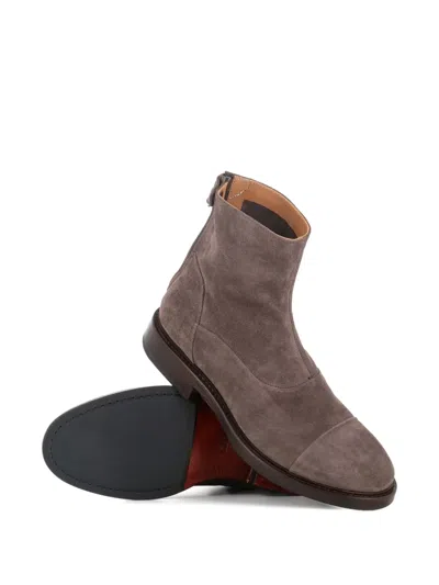 Alberto Fasciani 30mm Zip-fastening Suede Boots In Multi