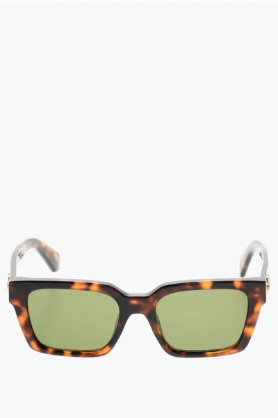 Off-white Tortoiseshell Branson Rectangular Sunglasses In Brown