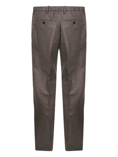 D4.0 Pressed-crease Trousers In Brown