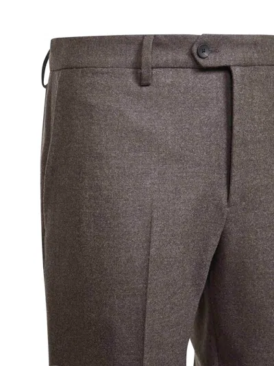 D4.0 Pressed-crease Trousers In Brown
