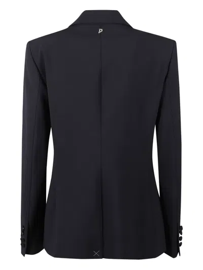 Dondup Button Blazer In Blue