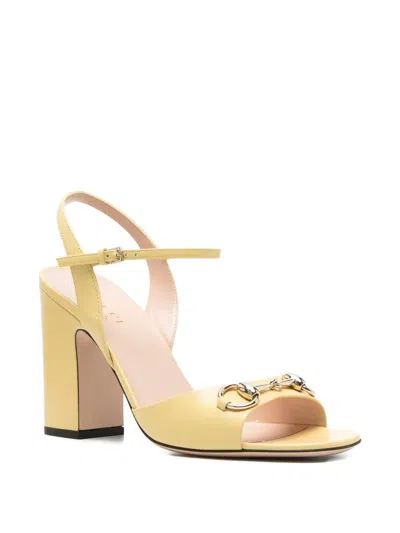 Gucci Horsebit Leather Sandal In Yellow