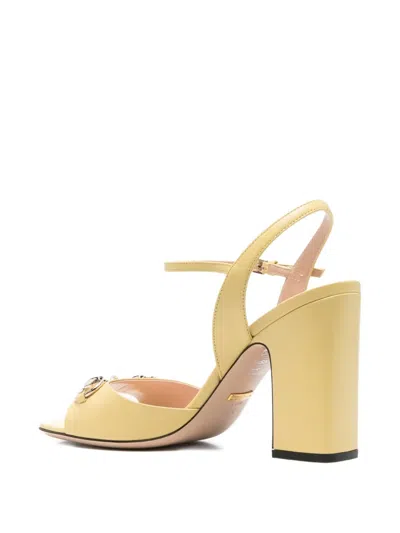 Gucci Horsebit Leather Sandal In Yellow