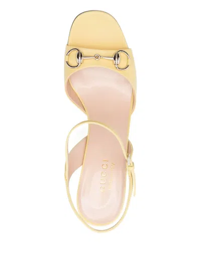 Gucci Horsebit Leather Sandal In Yellow