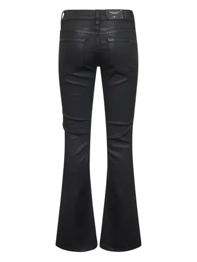 7 For All Mankind Flared Leg Tailored Trousers Five Pocket Design In Black