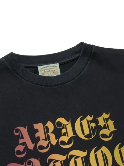 Aries Graphic-print T-shirt In Black