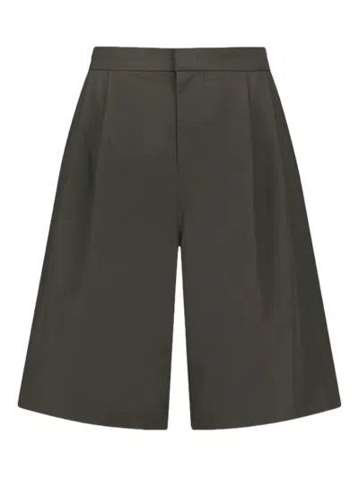 Amomento Pleat-detail Shorts In Brown