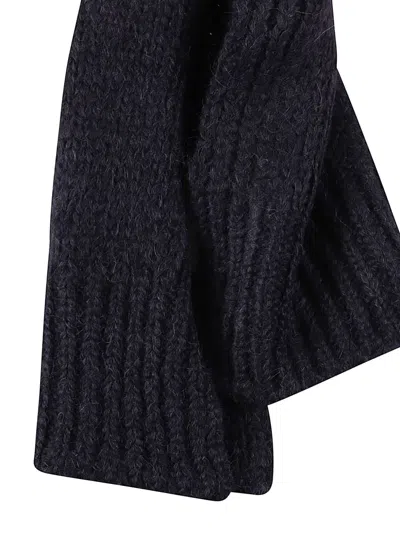 Jil Sander Knitted Scarf In Blue