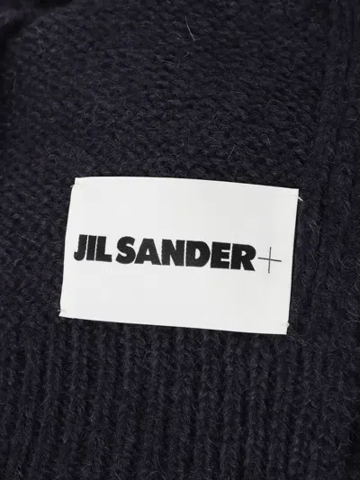 Jil Sander Knitted Scarf In Blue