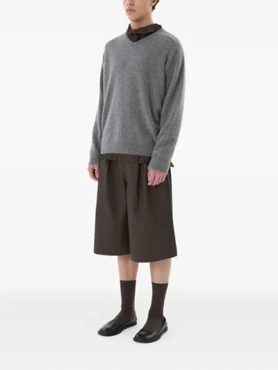 Amomento Pleat-detail Shorts In Brown