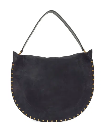 Isabel Marant Black Midnight Oskan Soft Zip Shoulder Bag In Black