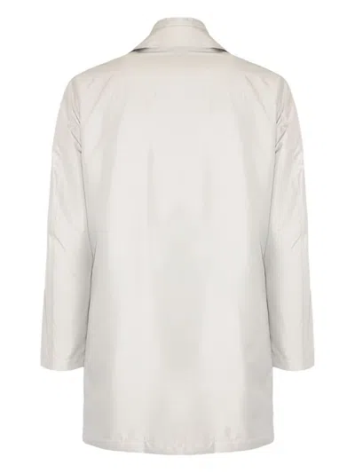 Fay Buttoned Collar Coat In Multi