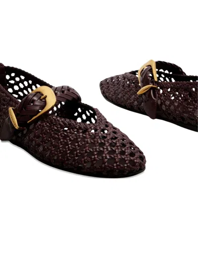 Zimmermann Helix Ballet Flats In Bordeaux Leather In Multi