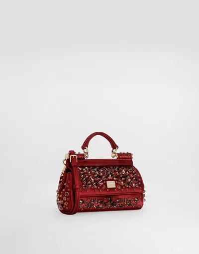Dolce & Gabbana Small Sicily Handbag In Red