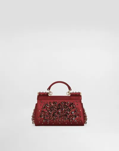 Dolce & Gabbana Small Sicily Handbag In Red