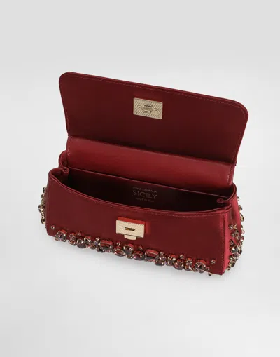 Dolce & Gabbana Small Sicily Handbag In Red