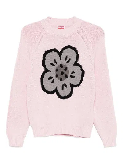 Kenzo Pink Cotton Blend Sweater In Pink