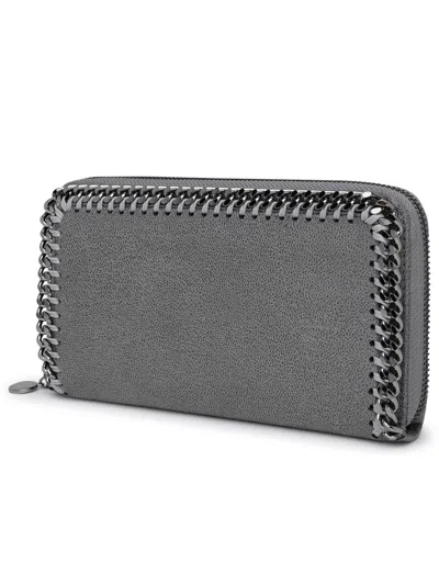 Stella Mccartney Recycled Polyester Wallet In Gray