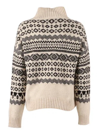 Weekend Max Mara Wool And Alpaca Jacquard Sweater In Multi