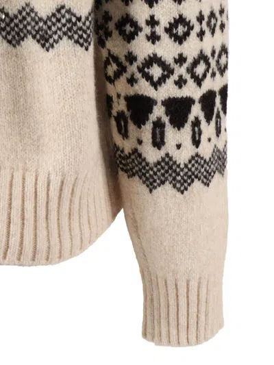 Weekend Max Mara Wool And Alpaca Jacquard Sweater In Multi