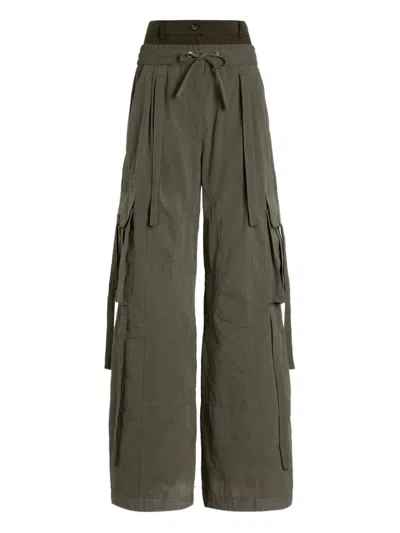 Dolce & Gabbana Waxed Faille Pants In Green