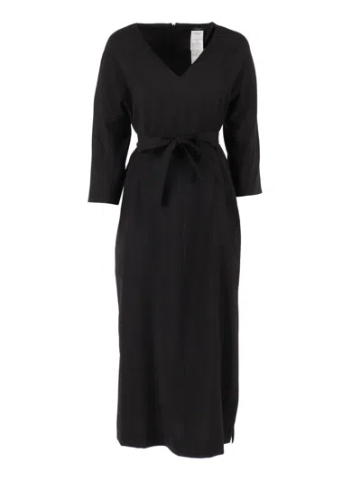 Weekend Max Mara Laziale Belted Dress In Black